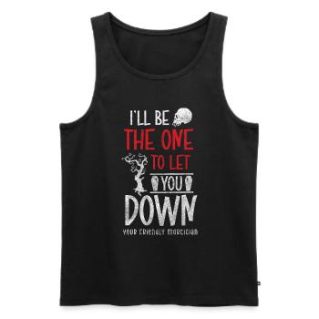 gravedigger profession coffin mourning - Men's Premium Organic Tank Top - black - Front - AI Model Male 178 light (178cm)