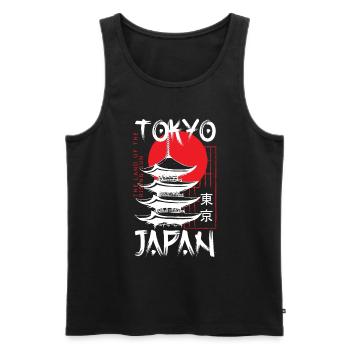 Tokyo Kanto Adventure Kyoto - Débardeur bio Premium Homme - noir - Devant - AI Model Male 178 light (178cm)