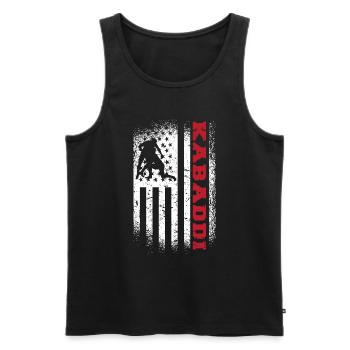 Gift for Kabaddi Lovers - Men's Premium Organic Tank Top - black - Front - AI Model Male 178 light (178cm)