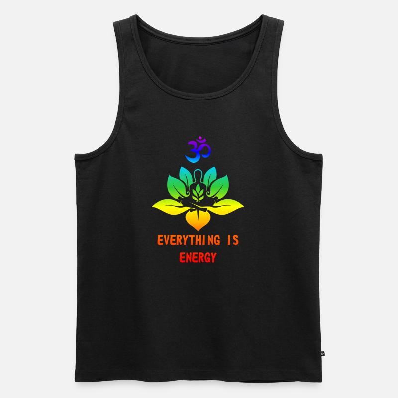 EVERYTHING IS ENERGY - CHAKRA - Männer Premium Bio Tank Top - Schwarz