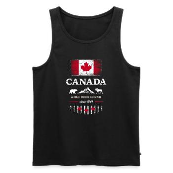 Canada Canada America maple leaf flag flag - Men's Premium Organic Tank Top - black - Front - AI Model Male 178 light (178cm)