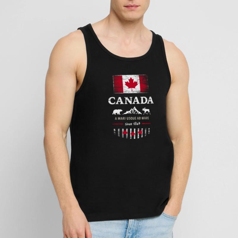 Canada Canada America maple leaf flag flag Men's Premium Organic Tank Top