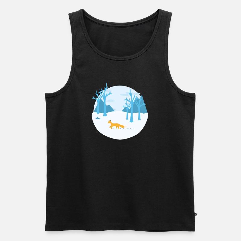 Winterfuchs - Männer Premium Bio Tank Top - Schwarz