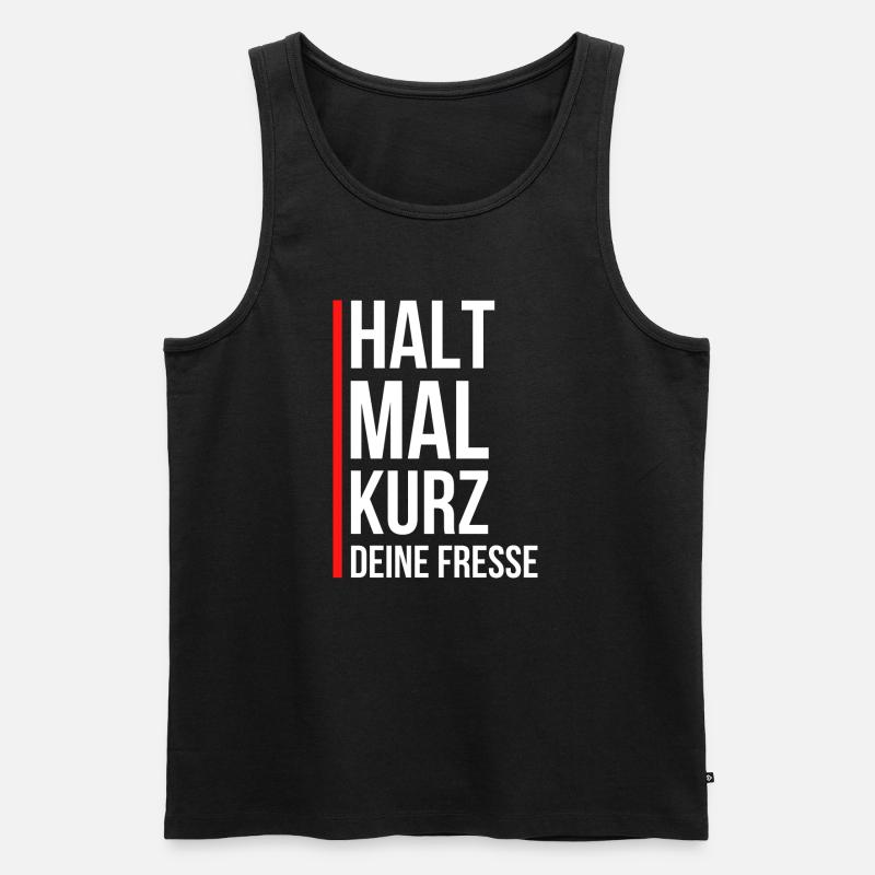 Fresse - Männer Premium Bio Tank Top - Schwarz