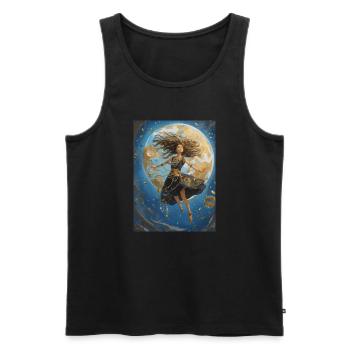 Flying Girl - Männer Premium Bio Tank Top - Schwarz - Vorne - Michal (187cm)