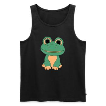 Süßer Frosch - Männer Premium Bio Tank Top - Schwarz - Vorne - Michal (187cm)
