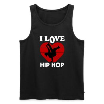I Love Hip Hop Ich liebe Hip Hop Dancing Tanzen - Männer Premium Bio Tank Top - Schwarz - Vorne - Michal (187cm)