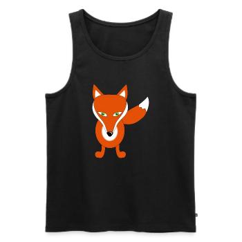 fuchs tier lustig - Männer Premium Bio Tank Top - Schwarz - Vorne - Michal (187cm)