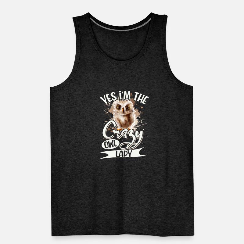 Eule Eulen Lustiger Spruch Männer Premium Bio Tank Top