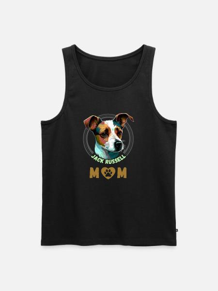 Jack Russell Mom - Men's Premium Organic Tank Top - black