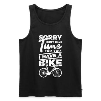No time, I have a bike - Men's Premium Organic Tank Top - black - Front - Michal (187cm)