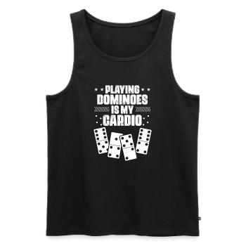 Domino game design - Men's Premium Organic Tank Top - black - Front - Michal (187cm)