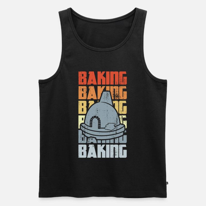 Retro Backen - Männer Premium Bio Tank Top - Schwarz
