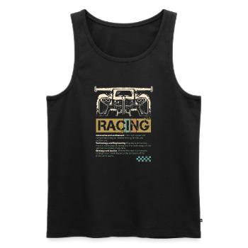 Racing Auto retro Tuning Tuner GT Race Symbol Logo - Männer Premium Bio Tank Top - Schwarz - Vorne - AI Model Male 178 light (178cm)
