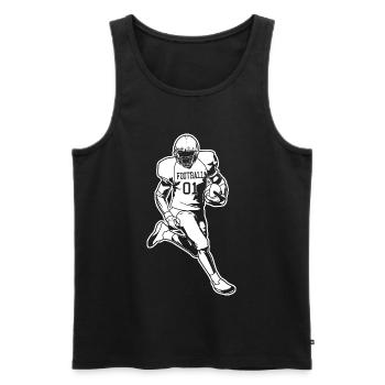 Joueurs de football américain - Débardeur bio Premium Homme - noir - Devant - Michal (187cm)