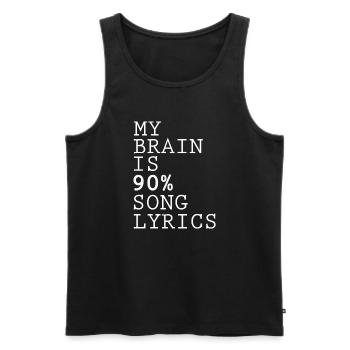 Inspirational Quote Abstract Design - Men's Premium Organic Tank Top - black - Front - Michal (187cm)