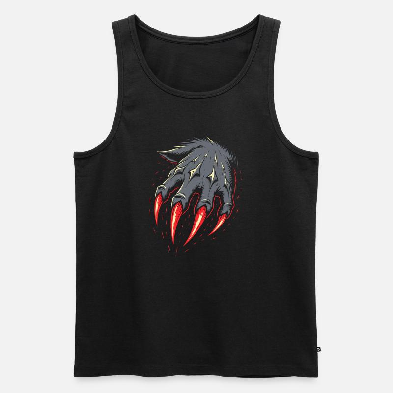 Werwolf Kostüm Krallen Halloween  - Männer Premium Bio Tank Top - Schwarz