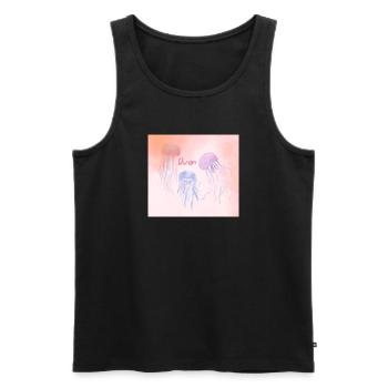 Pastel Dream Jellyfish - Men's Premium Organic Tank Top - black - Front - AI Model Male 178 light (178cm)