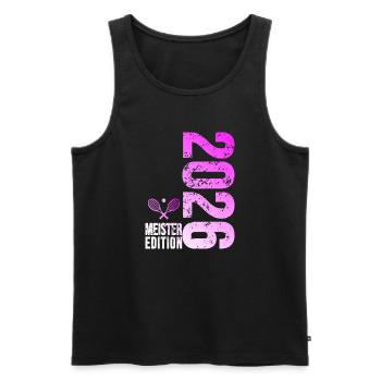 Tennis Meister Edition 2026 pink - Männer Premium Bio Tank Top - Schwarz - Vorne - AI Model Male 178 light (178cm)