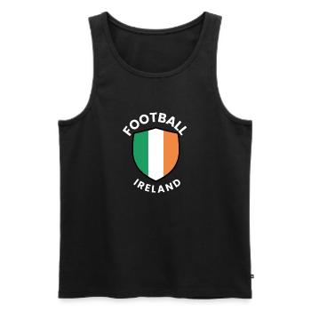 Ireland Coat Shield Football Motif - Men's Premium Organic Tank Top - black - Front - AI Model Male 178 light (178cm)