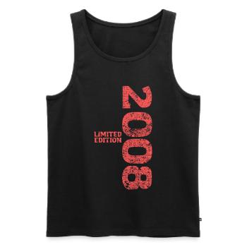 Limited Edition 2008 18th Birthday Gift - Men's Premium Organic Tank Top - black - Front - AI Model Male 178 light (178cm)
