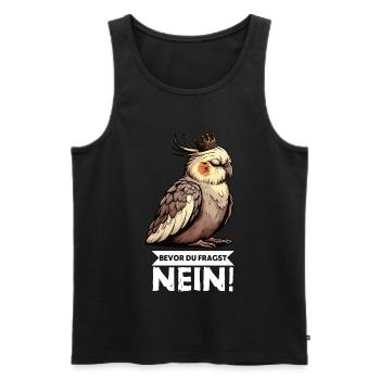 Before You Ask Cockatiel Cockatiels - Men's Premium Organic Tank Top - black - Front - Michal (187cm)