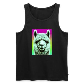 Alpaca - Men's Premium Organic Tank Top - black - Front - AI Model Male 178 light (178cm)