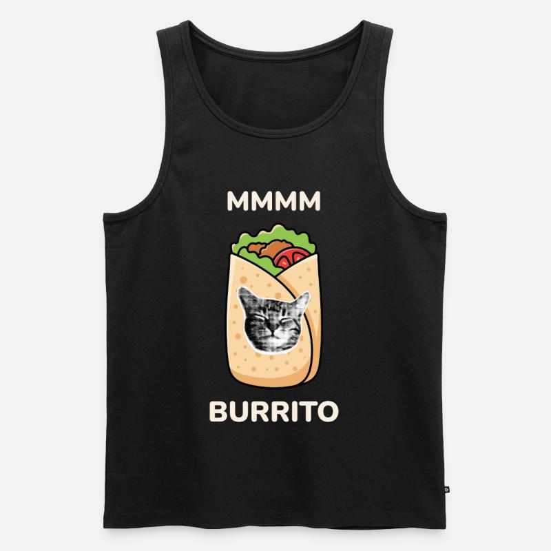 MMMM Burrito - Männer Premium Bio Tank Top - Schwarz