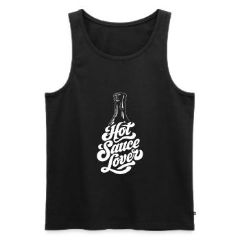 Hot Sauce Lover Bottle Art - Männer Premium Bio Tank Top - Schwarz - Vorne - AI Model Male 178 light (178cm)