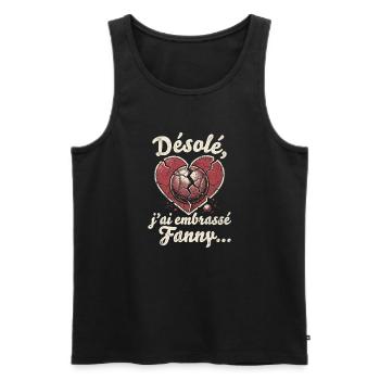 Pétanque Boule Lustig Fanny Spruch Frankreich - Männer Premium Bio Tank Top - Schwarz - Vorne - Michal (187cm)
