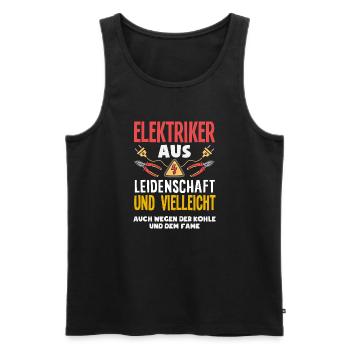Elektriker Aus Leidenschaft - Männer Premium Bio Tank Top - Schwarz - Vorne - Michal (187cm)