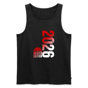 Basketball Meister Edition 2026 in rot und weiß - Männer Premium Bio Tank Top - Schwarz - Vorne - Michal (187cm)