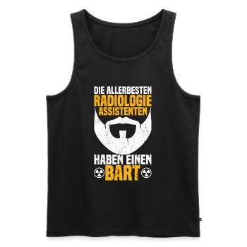 MTRA Medizinisch-Technischer Radiologie Assistent - Männer Premium Bio Tank Top - Schwarz - Vorne - Michal (187cm)