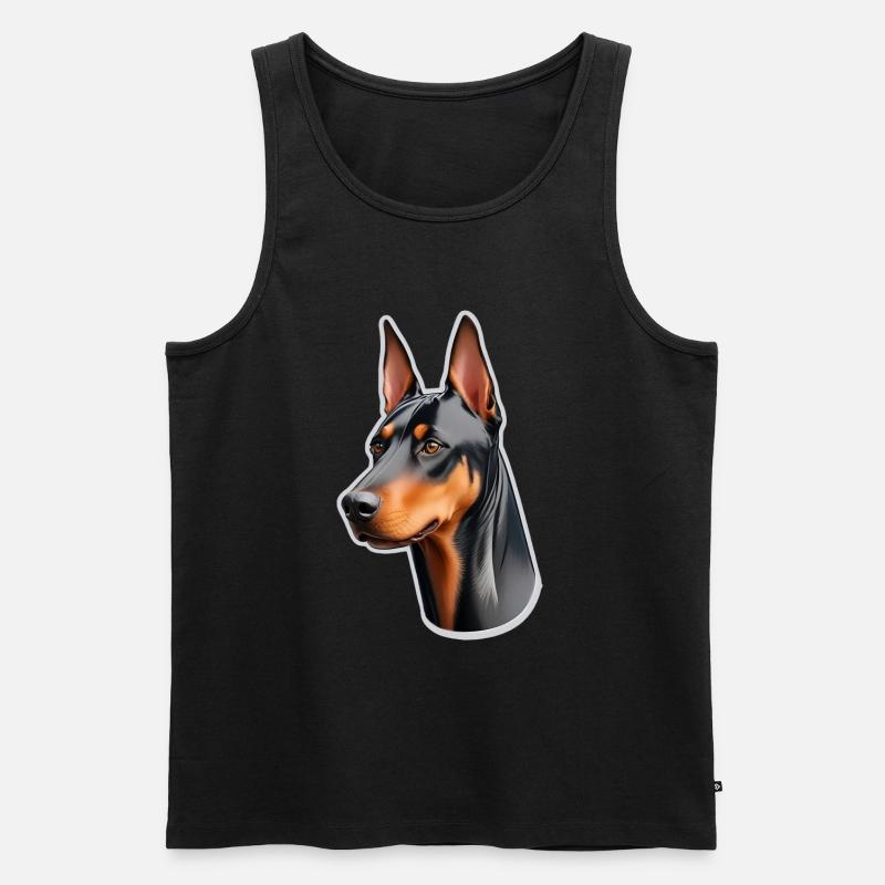 Dobermann - Männer Premium Bio Tank Top - Schwarz