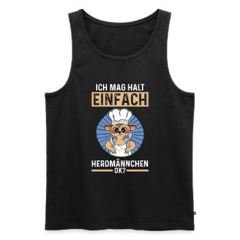 Erdmännchen Herdmännchen - Männer Premium Bio Tank Top - Schwarz - Vorne - Michal (187cm)