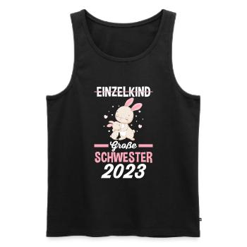 Hasen Schwester 2023 - Männer Premium Bio Tank Top - Schwarz - Vorne - Michal (187cm)