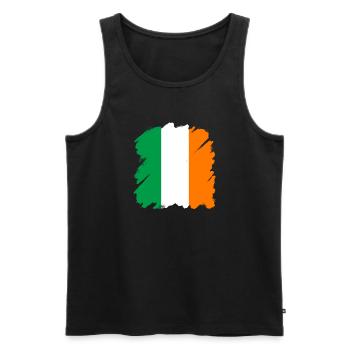 Drapeau de l'Irlande Drapeau irlandais vintage Dublin - Débardeur bio Premium Homme - noir - Devant - Michal (187cm)