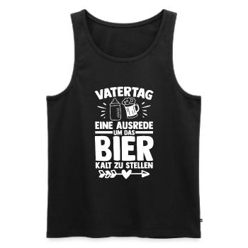Dad Beer Father Father's Day - Men's Premium Organic Tank Top - black - Front - Michal (187cm)