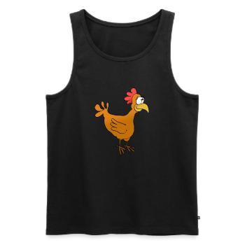 poulette - Débardeur bio Premium Homme - noir - Devant - AI Model Male 178 light (178cm)
