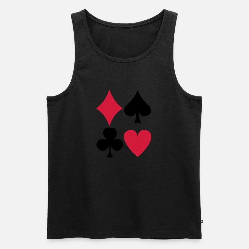 Poker - Männer Premium Bio Tank Top - Schwarz