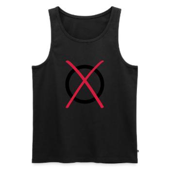 ja nein ok - Männer Premium Bio Tank Top - Schwarz - Vorne - AI Model Male 178 light (178cm)