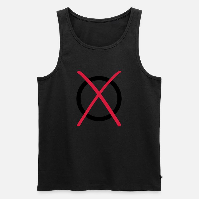ja nein ok - Männer Premium Bio Tank Top - Schwarz