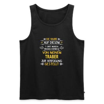TRABER - Männer Premium Bio Tank Top - Schwarz - Vorne - Michal (187cm)