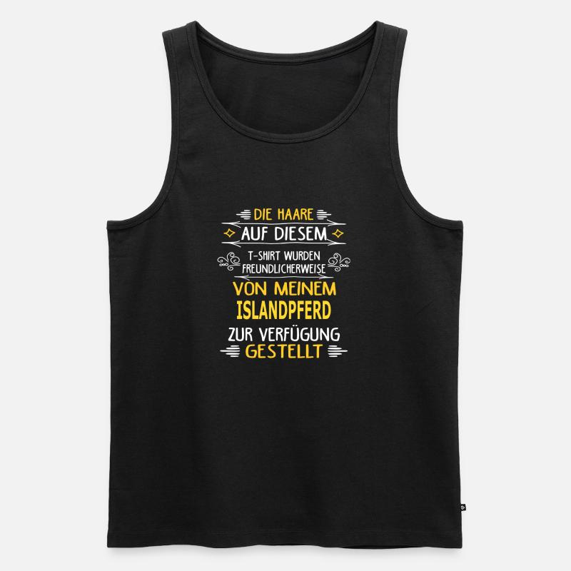 ISLANDPFERD - Männer Premium Bio Tank Top - Schwarz