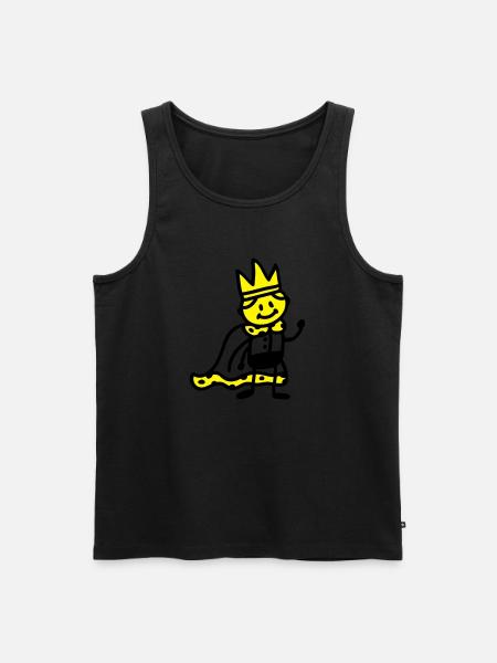 little king - Men's Premium Organic Tank Top - black