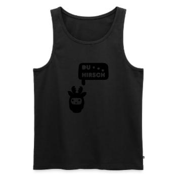 you deer - Men's Premium Organic Tank Top - black - Front - Michal (187cm)