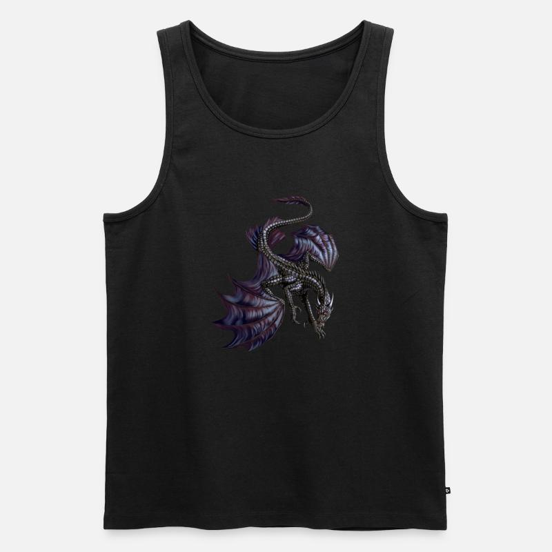 Schwarzer Drache - Männer Premium Bio Tank Top - Schwarz
