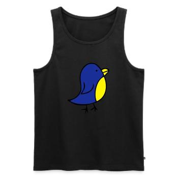 cute-bird - Débardeur bio Premium Homme - noir - Devant - AI Model Male 178 light (178cm)