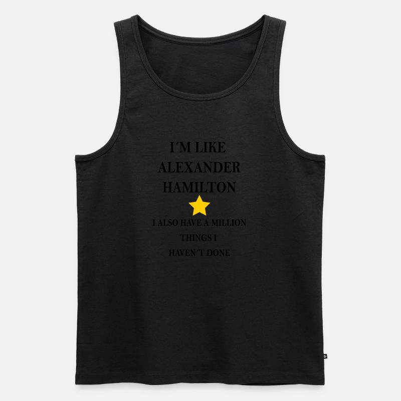 Hamilton - Männer Premium Bio Tank Top - Schwarz