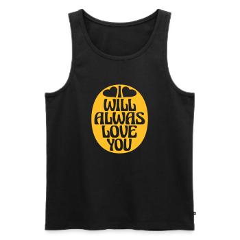 I will always love - Men's Premium Organic Tank Top - black - Front - AI Model Male 178 light (178cm)